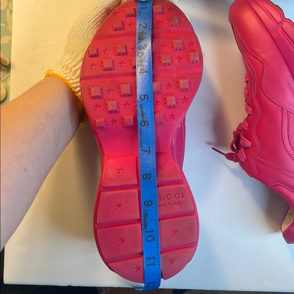EUC Gucci Women’s Pink Sneakers – Size 40.5 (US 10.5) – Luxury Designer with Box - Picture 12 of 16